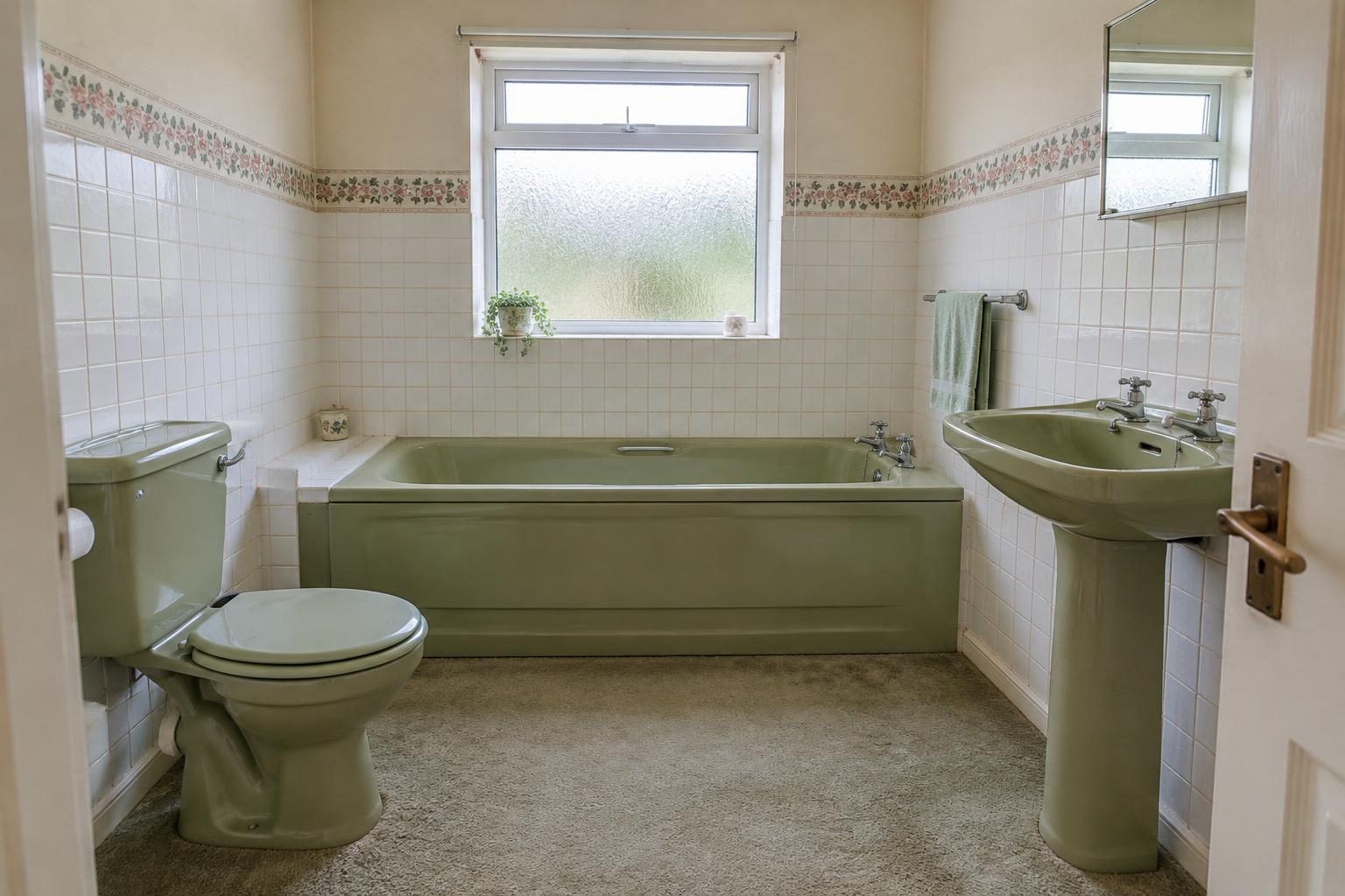 Main bathroom — before renovation concept