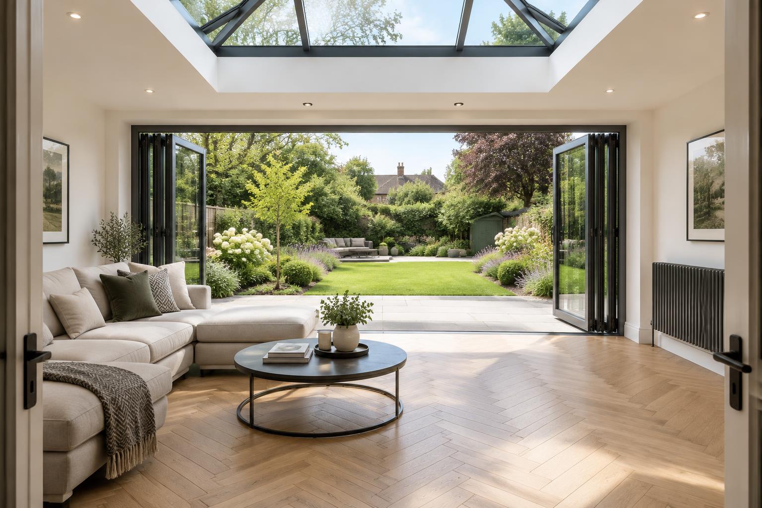 A light-filled garden room opening onto the garden